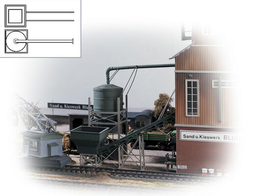 HOゲージ 鉄道模型 Piko ピコ 砂工場サイロ & 輸送 E.Blum sand work silo & transport