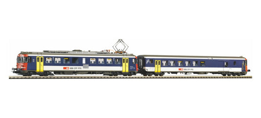 HOゲージ 鉄道模型 Piko ピコ SBB Rbe 4/4 NPZ Era IV railcar with control car with sound DC Digital DCC MM SX