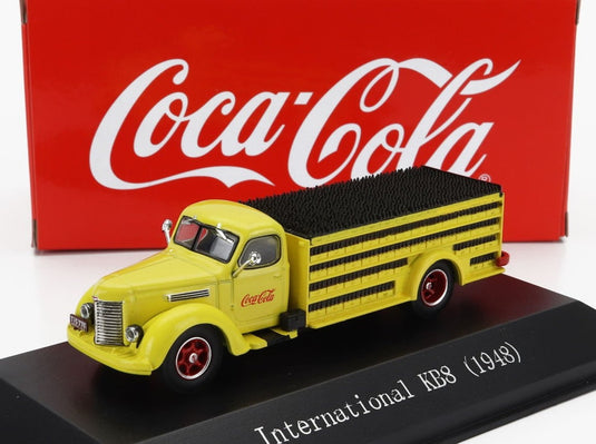 INTERNATIONALインターナショナル KB8 トラック コカコーラボトル 1948 イエロー PLANETA-DEAGOSTNI-COCA-COLA-COLLECTION / EDICOLA 1/72 ミニカー