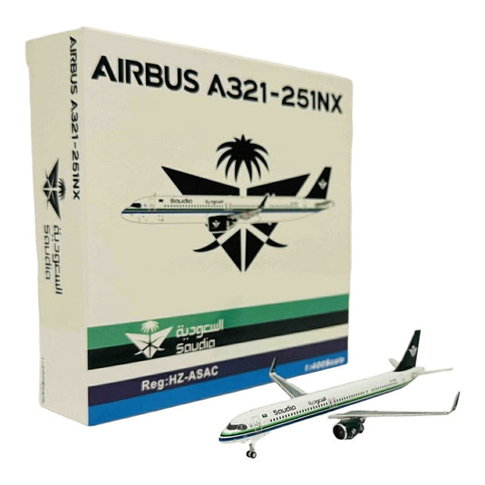 サウジアラビア航空 Saudi Arabian Airlines エアバス A321-251NX HZ-ASAC / Panda Model 1/400 飛行機模型 旅客機