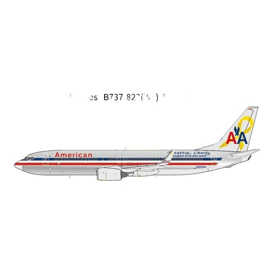 アメリカン航空 American Airlines ボーイング 737-823(WL) / Panda Model 1/400 飛行機模型 旅客機