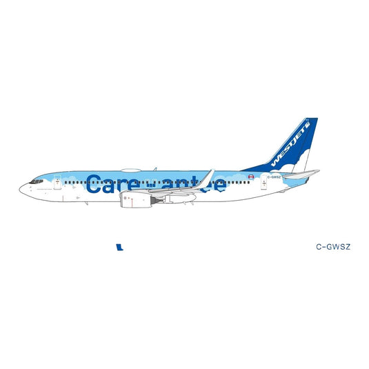 ウエストジェット WestJet ボーイング 737-800 C-GWSZ / Panda Model 1/400 飛行機模型 旅客機