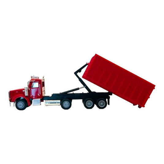 Peterbiltピータービルト 367 Roll-Off Dump Truckダンプトラック Red Cabレッドキャブ / PROMOTEX 1/87 模型