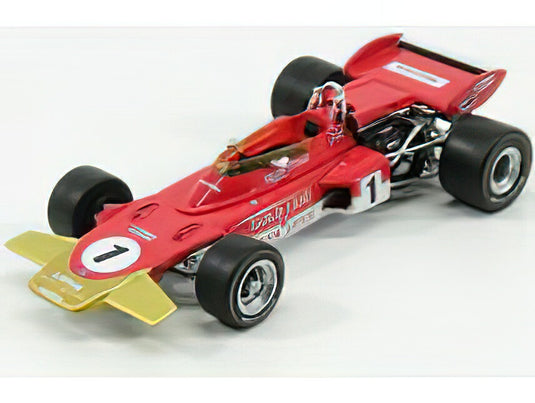 LOTUS - F1  72D TEAM LOTUS N 1 FRENCH GP 1971 E.FITTIPALDI - RED GOLD/QUARTZO 1/43ミニカー