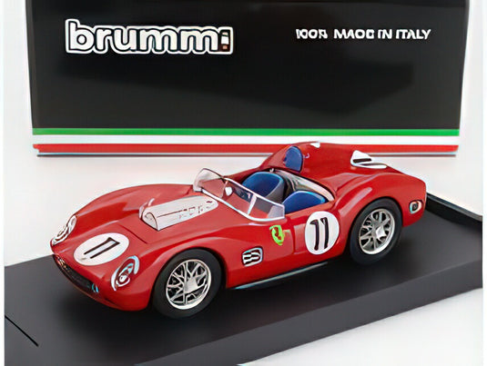 FERRARI  250TR TESTAROSSA 3.0L V12 SPIDER TEAM SCUDERIA FERRARI SPA N 11 WINNER 24h LE MANS 1960 PAUL FRERE  OLIVIER GENDEBIEN  RED/BRUMM 1/43ミニカー