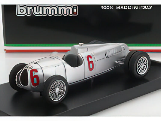 AUTO UNION  F1  TIPO C RUOTE GEMELLATE N 6 SEASON 1936 HANS STUCK  SILVER/BRUMM 1/43ヘルメット