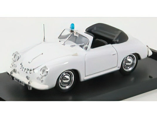 PORSCHE 356 SPIDER OPEN POLICE SVIZZERA 1952 WHITE/BRUMM 1/43ミニカー