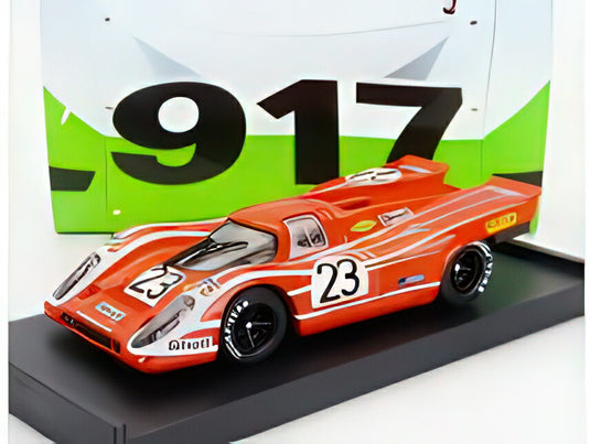 PORSCHE  917K 4.9L TEAM SALZBURG N 23 WINNER 24h LE MANS 1970 HANS HERRMANN  RICHARD ATTWOOD  RED WHITE/BRUMM 1/43ミニカー