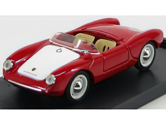 PORSCHE 550 RS 1954 RED WHITE/BRUMM 1/43ミニカー