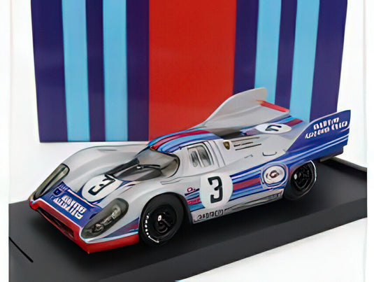 PORSCHE  917K TEAM MARTINI RACING N 3 1000km MONZA 1971 VIC ELFORD  GERARD LAROUSSE  SILVER BLUE/BRUMM 1/43ミニカー