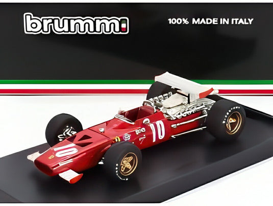 フェラーリ  F1 312 N 10 イタリアGP 1969 ペドロ ロドリゲス - レッド ホワイト/ BRUMM 1/43 ミニカー