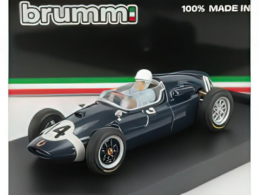 COOPER  F1  T51 N 14 WINNER ITALY GP 1959 STIRLING MOSS フィギュア付き BLUE/BRUMM 1/43ヘルメット