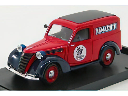 FIAT 1100E VAN RAMAZZOTTI 1950 RED BLUE/BRUMM 1/43ミニカー