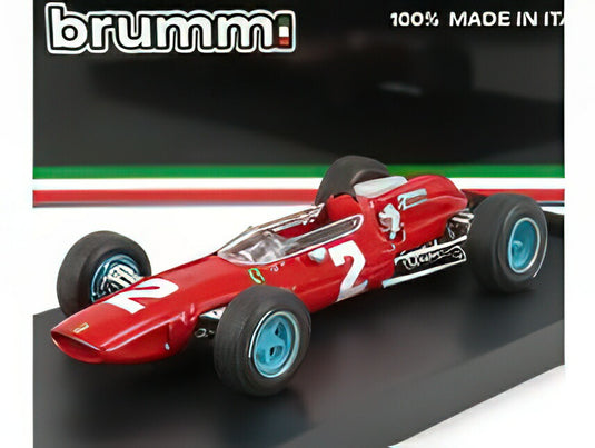 FERRARI  F1  158 N 2 WINNER ITALY GP JOHN SURTEES 1964 WORLD CHAMPION  RED/BRUMM 1/43ヘルメット