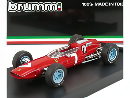 FERRARI  F1  158 N 7 WINNER GERMAN GP JOHN SURTEES 1964 WORLD CHAMPION  RED/BRUMM 1/43ヘルメット