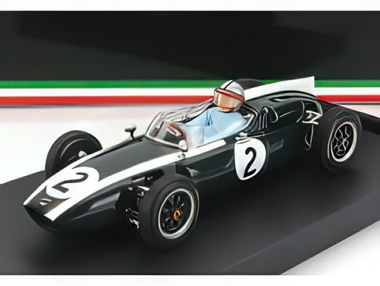 COOPER  F1  T53 N 2 BRITISH GP 1960 B.MCLAREN フィギュア付き GREEN WHITE/BRUMM 1/43ミニカー