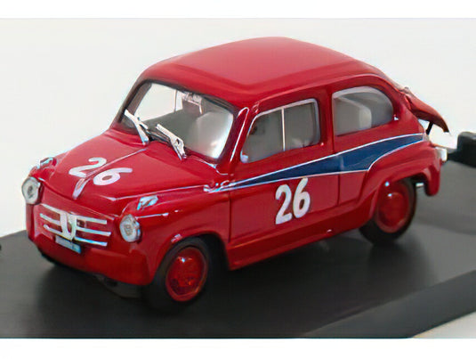 FIAT 600 ABARTH 750 N 26 MILLE MIGLIA 1956 D.COGNA RED/BRUMM 1/43ミニカー
