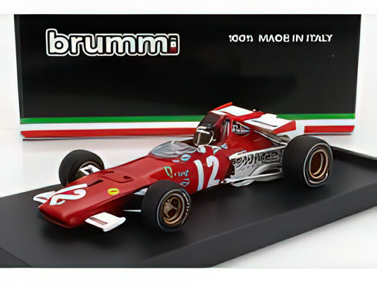 FERRARI  F1  312B N 12 WINNER GP AUSTRIAN 1970 JACKY ICKX フィギュア付き RED WHITE/BRUMM 1/43ミニカー