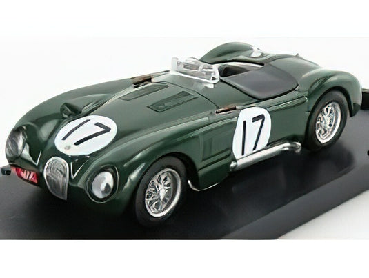 JAGUAR C-TYPE 3.4L S6 TEAM JAGUAR CARS LTD N 17 2nd 24h LE MANS 1953 S.MOSS P.WALKER BRITISH RACING GREEN/BRUMM 1/43ミニカー