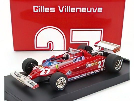FERRARI  F1  126CK TURBO N 27 ITALY GP 1981 GILLES VILLENEUVE  RED/BRUMM 1/43ミニカー