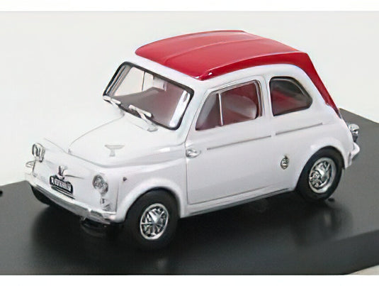 FIAT 500 595SS ABARTH 1964 WHITE RED/BRUMM 1/43ミニカー