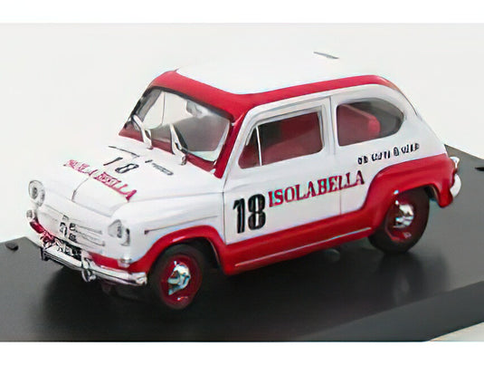 FIAT 600D AMARO 18 ISOLABELLA 1960 WHITE RED/BRUMM 1/43ミニカー