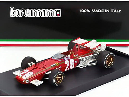 フェラーリ  F1 312B N 28 ベルギーGP 1970 イグナツィオ ジュンティ - レッド ホワイト/ BRUMM 1/43 ミニカー
