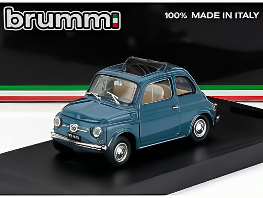 FIAT 500F オープントップ 1965 ブルーメディオ/ BRUMM 1/43 ミニカー