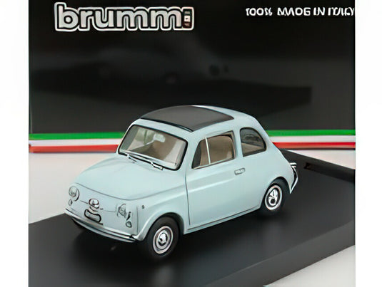 FIAT  500F TETTO CHIUSO  CLOSED 1965  AZZURRO ACQUAMARINA/BRUMM 1/43ヘルメット