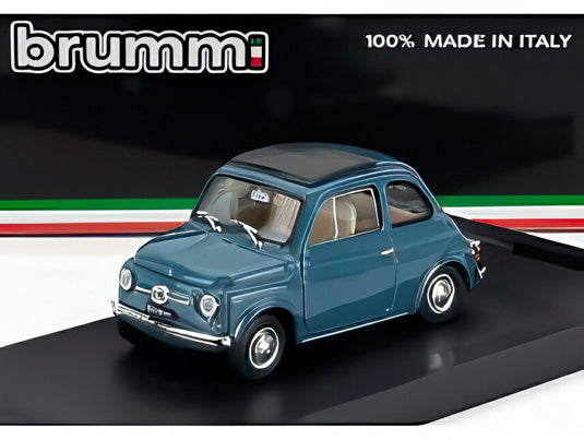 FIAT 500F クローズドルーフ 1965 ブルーメディオ/ BRUMM 1/43 ミニカー