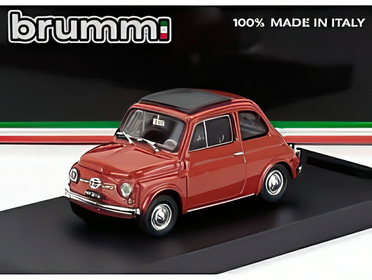 FIAT 500F クローズドルーフ 1965 ロッソメディオ/ BRUMM 1/43 ミニカー