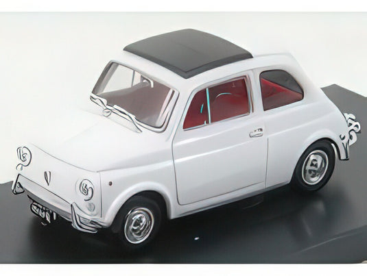 FIAT  500L 1968  TETTO CHIUSO  CLOSED ROOF  WHITE/BRUMM 1/43ミニカー