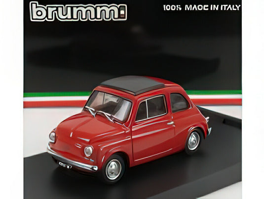 FIAT  500R TETTO CHIUSO  CLOSED 1972  ROSSO CORALLO/BRUMM 1/43ヘルメット