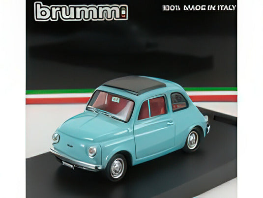 FIAT  500R TETTO CHIUSO  CLOSED 1972  TURCHESE FARFALLA/BRUMM 1/43ヘルメット