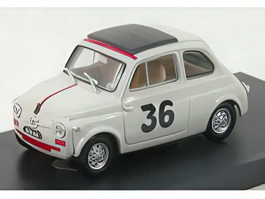 FIAT  NUOVA 500 N 36 PREPARATA GIGETTO GIRALDI PREMIO CAMPAGNANO  VALLELUNGA 1965 IGNAZIO GIUNTI  LIGHT GREY/BRUMM 1/43ミニカー