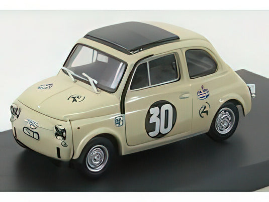 FIAT  500TV GIANNINI N 30 COPPA CARRI MONZA 1966 CAMPIONE D'ITALIA MAURIZIO ZANETTI  IVORY/BRUMM 1/43ヘルメット