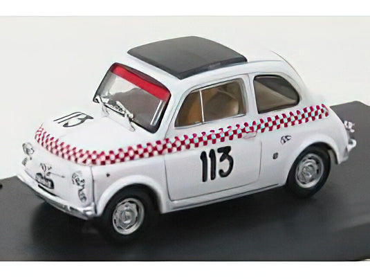 FIAT 500TV GIANNINI N 113 SCUDERIA DEL LARIO V TROFEO VAL CAMONICA 1969 B.DOSI WHITE RED/BRUMM 1/43ミニカー
