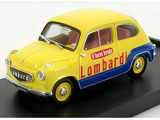 FIAT  600 BRODO LOMBARDI 1960  YELLOW BLUE/BRUMM 1/43ヘルメット