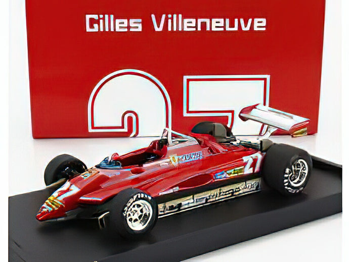 FERRARI F1 126C2 N 27 BRAZILIAN GP 1982 GILLES VILLENEUVE RED/BRUMM 1/43ミニカー