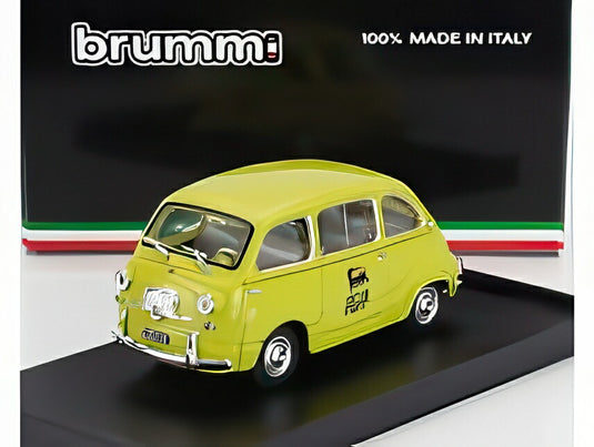 FIAT 600D ムルティプラ コンメルチャーレ AGIP 1960 イエロー/ BRUMM 1/43 ミニカー