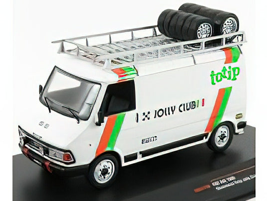 FIAT  242 VAN FIAT TEAM TOTIP JOLLY CLUB ASSISTANCE RALLY 1985  LANCIA 037  WHITE GREEN ORANGE/IXO 1/43ミニカー