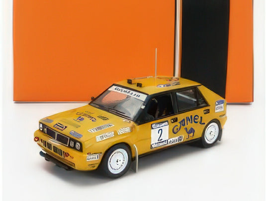LANCIA  DELTA INTEGRALE 16V TEAM CAMEL N 2 3rd RALLY BARUM 1990 ATTILA FERJANCZ  JANOS TANDARI  YELLOW BLUE/IXO 1/43ミニカー