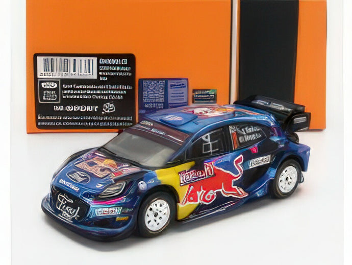 FORD ENGLAND  PUMA RALLY1 RED BULL TEAM MSPORT FORD WRT N 8 WINNER RALLY CHILE 2023 OTT TANAK  MARTIN JARVEOJA  BLUE BLACK/IXO 1/43ミニカー