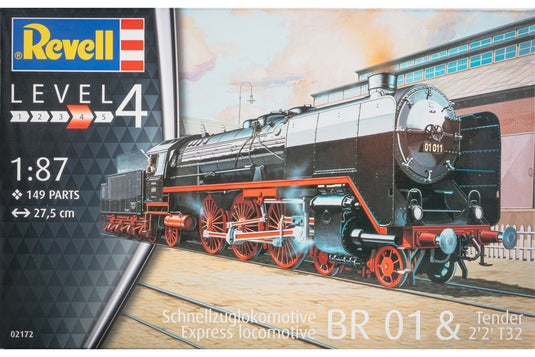 Express Locomotive BR 01 & Tender 2'2'T 32 蒸気機関車 組み立てプラモキット模型 /Revell 1/87