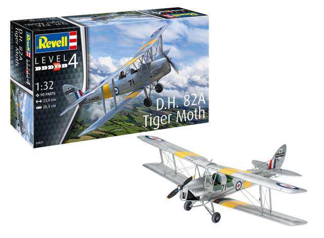 DH 82A タイガーモス レベル4 プラモデルキット/Revell 1/32模型