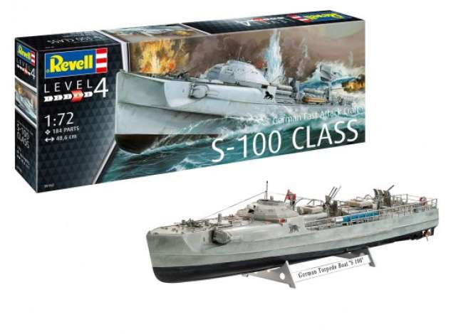 ドイツ高速攻撃艇 S-100 レベル4 プラモデルキット /Revell 1/72模型