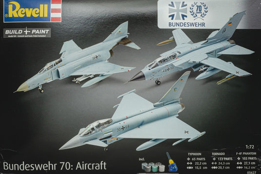 Bundeswehr 70th Anniversary Aircraft Gift Set ドイツ連邦軍70周年記念 組み立てプラモキット模型 戦闘機 /Revell 1/72
