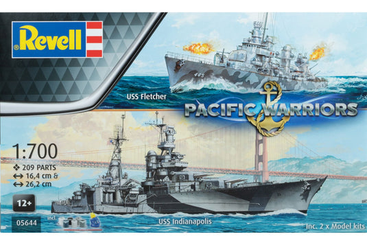 Pacific Warriors USS Fletcher & USS Indianapolis ギフトセット 組み立てプラモキット模型 艦船 /Revell 1/700