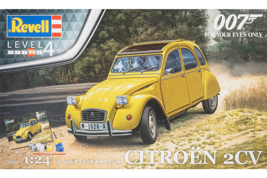 Citroenシトロエン 2 CV 007 For Your Eyes Only ジェームズボンド ギフトセット 組み立てプラモキット模型 カーモデル /Revell 1/24