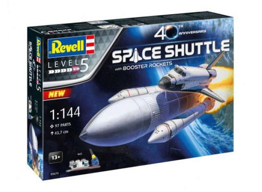 スペースシャトル40周年記念 ブースターロケット付き レベル5 プラモデルキット /Revell 1/144模型